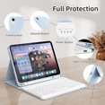 thumbnail image 3 of GKABXY Magnetic Keyboard Case for iPad A16 11th /10th Generation 2025/2022 with Pencil Holder 10.9/11 Inch, Magnetic Detachable Wireless Bluetooth Multi-Angle Stand Rechargeable Keyboard Case, Blue, 3 of 8