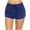 Blue, variant on Womens Striped Athletic Shorts Split Casual Gym Fitness Short Pants Drawstring Elastic Waist Workout Shorts Comfort Dolphin Shorts Blue S