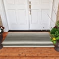 thumbnail image 3 of Outdoor Porch Rug Front Door Mat , Washable Black and Tan Striped Outdoor Rugs Front Door Rug Cotton Woven Kitchen Rugs Small Area Rugs for Entryway Patio Bedroom Bathroom, 3 of 5