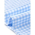 thumbnail image 5 of INSPIRE CHIC Cute Gingham Sleeveless Tops for Women's Peter Pan Collar Ruffled Trim Button Down Blouse XL Light Blue, 5 of 6