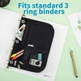 thumbnail image 6 of 2Pcs Pencil Pouch for Binder, 1.8inch Expandable Zipper Pencil Pouch, Fabric Pencil Pouches Binder Pockets, Large Capacity Binder Pouch, Pencil Case for Binder, Pencil Pouch 3 Ring, 10.2x6.9x1.8inch, 6 of 6