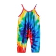 thumbnail image 2 of Toddler Kid Jumpsuit Pants Clothes Toddler Kids Baby Girls Strap Tie Dyed Romper Jumpsuit Outfits Summer Jumpsuit For Girls Boys, 2 of 7