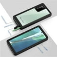 thumbnail image 6 of MYKOMI Galaxy Note 20 Phone Case, Built-in Screen Protector with Fingerprint Film Waterproof Dustproof Case, Full Body Heavy Duty Protective Cover for Samsung Galaxy Note 20 6.7 inch (Black/Clear), 6 of 9