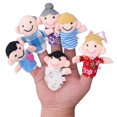 thumbnail image 4 of Plush Finger Puppet, Storytelling Props Skin Friendly Washable 6pcs PP Cotton Finger Puppet Set Soft Cute  For Home School For Party Gathering, 4 of 8