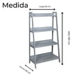 thumbnail image 4 of Librero Ancho Organizador Minimalista Escalera Multiusos Gris ELLEGANCE HOUSEWARE SS34363, 4 of 5