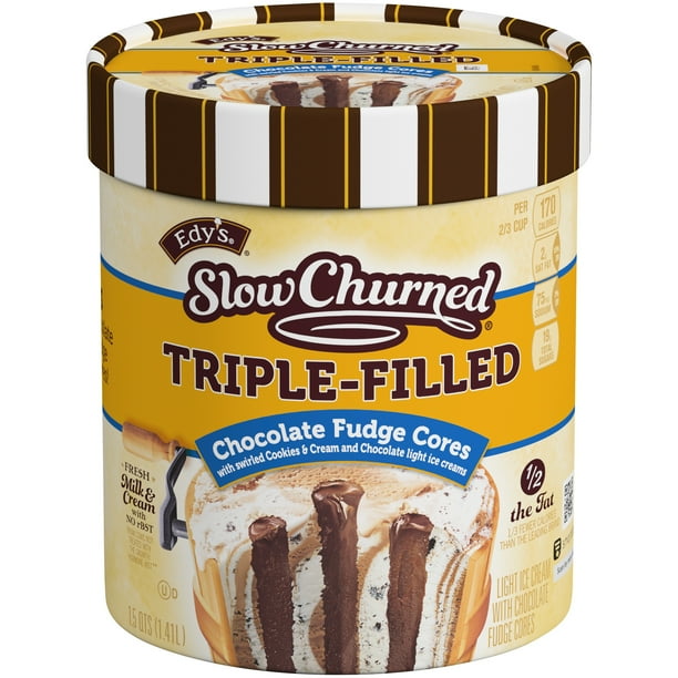 Dreyer's Slow Churned Ice Cream, Triple Filled Chocolate ...