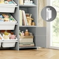 thumbnail image 4 of Homfa Kids Toy Organization Cubby Bookcase with 8 Bin, 2 Door Gray Storage Organizer Bookshelf for Children Room Playroom, 4 of 7