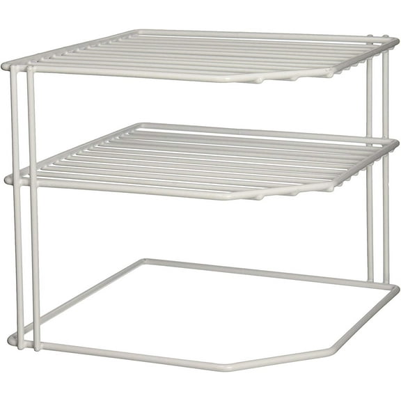 Grayline Housewares Corner Helper Shelf 40316 - Metal Corner Mount Organizer - 1 Pack, White