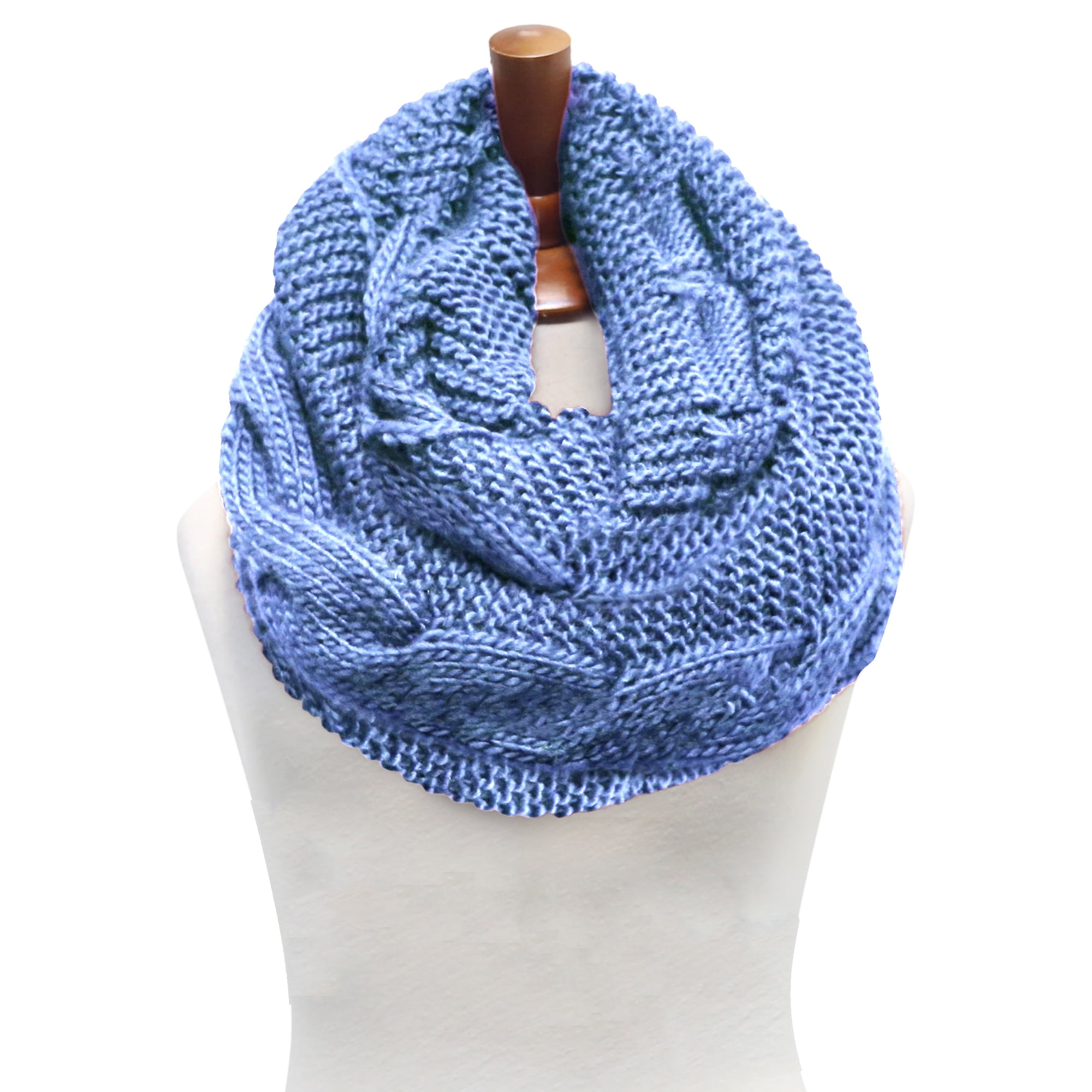 LydiaRener Fabric Blue Scarf. Trendy Cotton Scarf. Neck Warmer. One Loop Scarf. Buckle Scarf. Circle Scarf. Infinity Woman Scarf. Cowl Scarf.