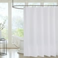 thumbnail image 1 of Fiudx Cortina de Ducha de Poliéster Suave, Diseño Antimoho, Fácil de Limpiar y Secar, Evita Salpicaduras, Esencial para El Baño, 180 X 180 Cm, 12 Ganchos Incluidos., 1 of 3
