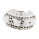 thumbnail image 2 of Pulsera de cuero de PU, regalo genial, brazalete ajustable con remaches punk, cinturón de muñeca, cadena Blanco, 2 of 9