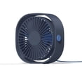 thumbnail image 3 of Mini ventilador eléctrico portátil con 3 velocidades, ventilador potente y súper silencioso, ideal para oficina y dormitorio escolar, azul oscuro, 3 of 4