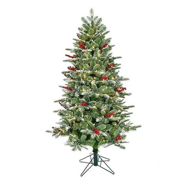 Kurt S. Adler TR2387 5 ft. Instant Connect Pre-Lit Dual-Color LED Flocked Breckenridge Artificial Tree