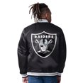 thumbnail image 2 of Men's Starter  Black/Silver Las Vegas Raiders Closer Reversible Satin Full-Snap Jacket, 2 of 4