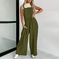 thumbnail image 2 of Fashion Plus Size Jumpsuits for Women with Sleeves Summer Strap Jumpsuit New Style Solid Color Pocket Casual Jumpsuit Female, 2 of 8