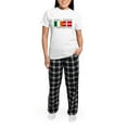 thumbnail image 5 of CafePress - Irish Danish Heritage Flags Women's Light Pajamas - Women's Short Sleeve Print T-Shirt and Pants Light Cotton Pajama Set, 5 of 7