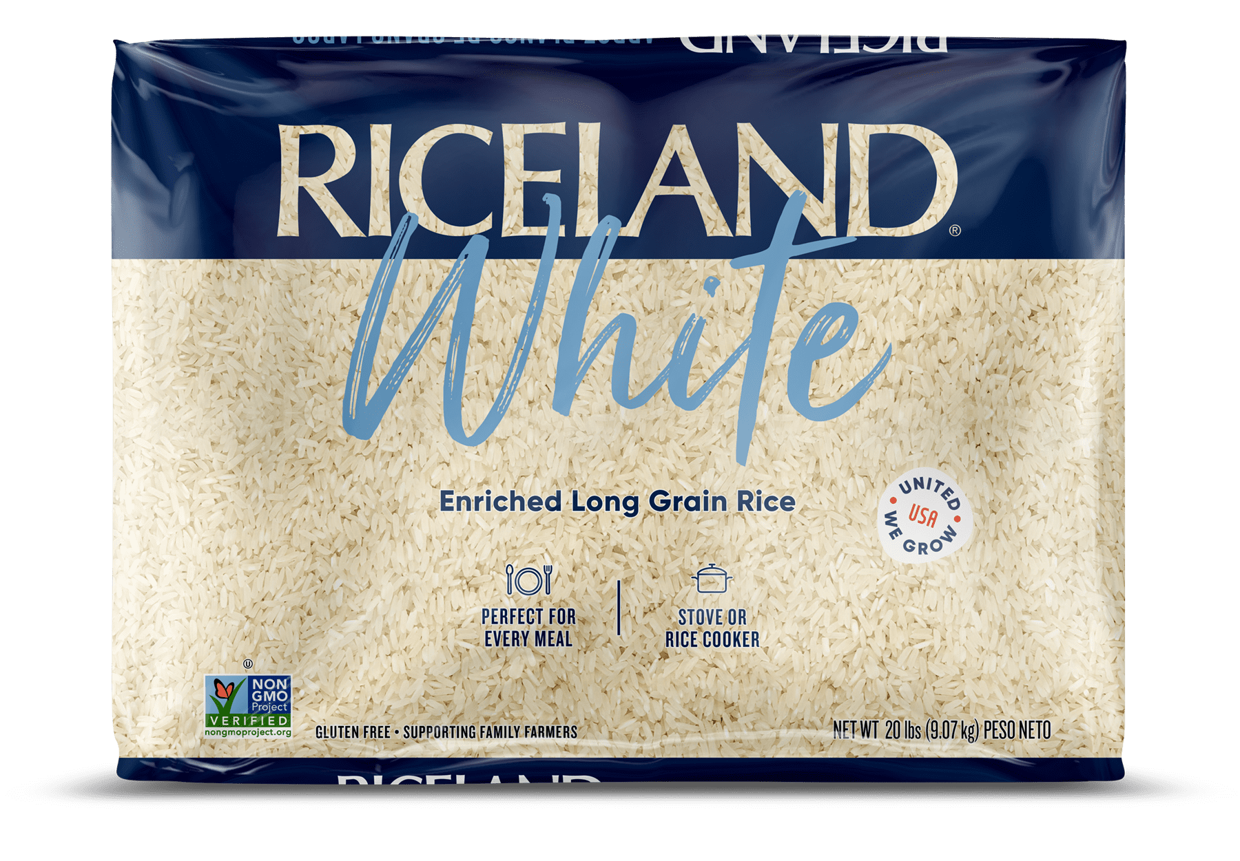 (4 pack) Riceland Enriched Long Grain White Rice 20lb