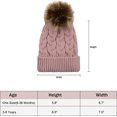thumbnail image 3 of Gorro de invierno JAMW para bebé niña tejido grueso y cálido, 3 of 3