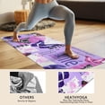 thumbnail image 4 of Purple Butterfly Flower Text Pattern Hot Yoga Mat Towel Non Slip for Hot Yoga - Quick-Drying Yoga Mat Cover with 4 Corner Pockets with Travel Bag - Hot Yoga Towel Non Slip 70"x26", 4 of 6