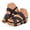 2Black, variant on Womens Sandals Platform Wedge Slippers Slip on Shoes Open Toe Cork Chunky Wedges Heels