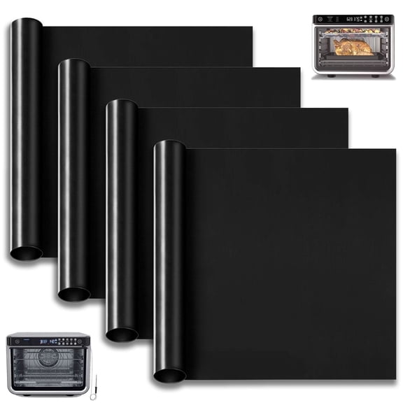 GCQ 4-Pack Set Fiberglass Reusable Oven Baking Mats for Ninja DT201 DT251 Foodi 10 in 1 Smart XL Air Fry Oven 10.82"x12.4" Air Fryer Oven Liners