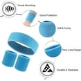 thumbnail image 3 of 18 Pcs Sweatbands Headband Wristband Set Colorful Striped Terry Cloth Sports Athletic Gym 80s Sweat Headbands Wrist Bands (Sky Blue), 3 of 7
