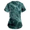 thumbnail image 4 of EHTMSAK Scrubs Tops for Women Floral with Pocket with Pocket Short Sleeve V-Neck Nurse Tops Printed Working Uniform Blouse Working Tops Dark Green 5X, 4 of 7
