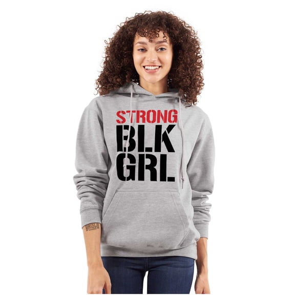 Strong BLK Girl Dope Black Queens Hoodie Sweatshirt Women Brisco Brands S