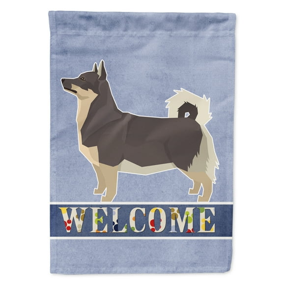 Carolines Treasures CK3625CHF Swedish Vallhund Welcome Flag Canvas House Size  Large multicolor