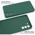 thumbnail image 3 of Funda de 2 Piezas para Samsung Galaxy S21 5G Funda de Silicona líquida, Funda Protectora para Samsung S21 con Forro de Microfibra antirrayas (Negro+Verde Oscuro) JM, 3 of 5