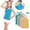 Gray, variant on Girls Cotton Tank Tops, 4 Pieces Vacation Sleeveless Y-Back Summer Vest Shirts Gray Size 4-5 T
