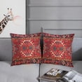 thumbnail image 5 of Throw Pillow Covers, Aztec Kilim Home Art Decor, 18 x 18 Inches Set of 2 Cushion Couch Sofa Cases, Abstract Oil Painting Pillowcases for Bedroom, Living Room, Ethnic Decorative, Red Tribal, 5 of 6