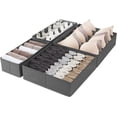 thumbnail image 2 of Basics Dresser Drawer Storage Organizer for Undergarments Gray | Set of 4, 2 of 8