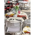 thumbnail image 5 of Outdoor Tablecloth with Umbrella Hole for Patio/Picnic/Party/Camping, Sunflower Truck Waterproof Table Cloth Round Cover Washable, Elegant Yellow Floral Summer Botanical (Dia 54"), 5 of 8