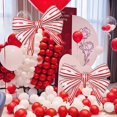thumbnail image 3 of Globos de Lazo Elaliyi Rojo y Blanco a Rayas 2 Pzas 76x64 cm, 3 of 3