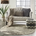 thumbnail image 4 of Nourison Celestial Abstract Ivory/Grey 5'3" x round Area Rug, (5 Round), 4 of 9