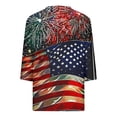 thumbnail image 4 of Womens American Flag Shirt 4th of July 3/4 Sleeve T Shirts Dressy V Neck Tunic Tops Patriotic Graphic Tees Dressy Casual Loose Fit Blouses, 4 of 7