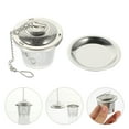 thumbnail image 6 of 1Set Tea Infuser Tea Leaves Strainer Stainless Steel Tea Filter for Loose Tea Silver, 6 of 8