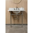 thumbnail image 3 of Kingston Brass CKVPB3030MB8 Templeton 30" Carrara Marble Console Sink Set with Widespread Bathroom Faucet and Plumbing Trim Kit (8-Inch, 3-Hole), Carrara Marble White/Brushed Nickel, 3 of 8