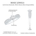 thumbnail image 6 of Rosec Jewels - Half Ct Diamond Ring Wedding (5 mm) - Ef-Vs Quality Lab Created Diamond Elegant Engagement Ring, 18K White Gold, US 5.00, 6 of 7