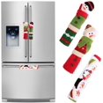 thumbnail image 1 of Juego de 3 fundas para manijas de refrigerador navideñas, funda para manija de puerta de refrigerador con diseño de muñeco de nieve de Papá Noel, fundas para manijas de electrodomésticos de cocina, 1 of 7