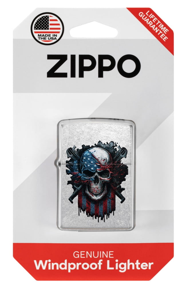 Zippo American Skull Street Chrome Pocket Lighter - Walmart.com