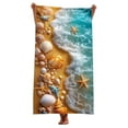 thumbnail image 4 of Jjayotai Starfish Sea Conch Blanket, 29x59 inches, Bright Underwater World Design, Soft Cozy Quick Dry Ultra Absorbent Suit for Bathroom Spa Gym Yoga Swim Travel Home Decor, 4 of 9