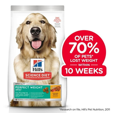 Hill's Science Diet (Spend $20,Get $5) Adult Perfect Weight Chicken Recipe Dry Dog Food, 28.5 lb bag-See description for rebate (The Best Diet For Dogs)