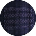 thumbnail image 1 of Ahgly Company Indoor Round Southwestern Blue Country Area Rugs, 4' Round, 1 of 4