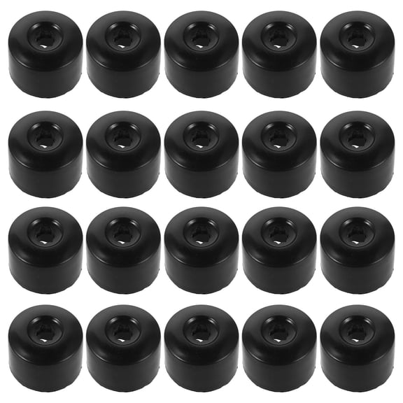 OULII 20Pcs Black Plastic Car Wheel Lug Nut Covers for Secure Vehicle Maintenance