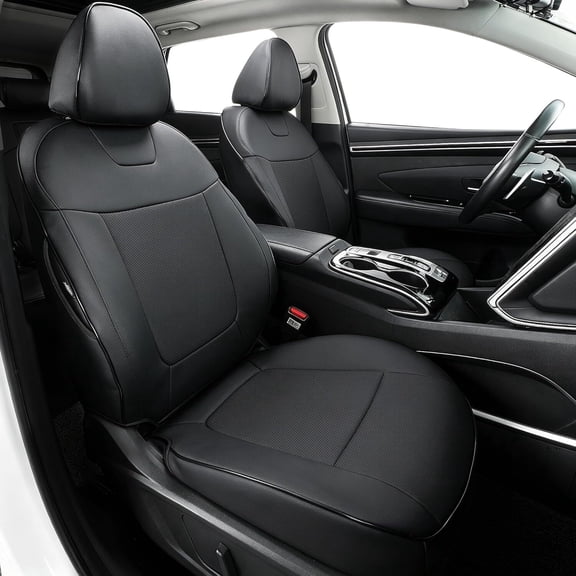 DIKSOAKR Custom Fit Seat Covers for Hyundai Tucson 2022-2026 XRT,SE,SEL,N Line,Limited - Faux Leather Full Set Compatible Airbag Car Seat Protector Black（Not for Hybrid）