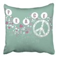 thumbnail image 1 of BSDHOME Blue Peace Pacific Green Sign Love Abstract Button Circle Collection Pillowcase Cushion Cover 16x16 inch, 1 of 1