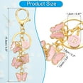thumbnail image 2 of Uxcell Butterfly Initial Letter Keychain, Alphabet B Personalized Metal Pink Keyring, 2 of 6