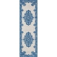 thumbnail image 4 of Well Woven Dorado Arid Modern Floral Blue Indoor/ Outdoor High-Low Pile 2'3" x 7'3" Runner Rug, 4 of 8